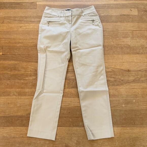 White House Black Market cream Perfect Form low rise ankle pants size 2
b33 - Picture 1 of 6